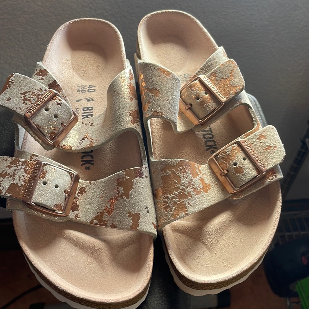 Birkenstock Arizona Vintage Rose Copper Size 9